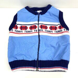 Vintage Football Vest Blue Boys 12m